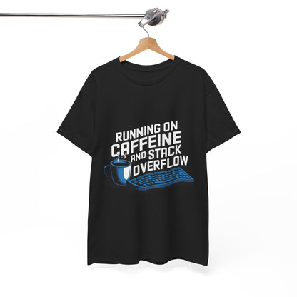 Running on Caffeine & Stack Overflow T-Shirt – Unisex Developer Humor Tee