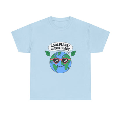 Cool Planet, Warm Heart Climate-Friendly T-Shirt – Unisex Save the Planet Tee