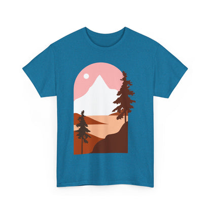 Misty Pines & Chill Vibes Nature Lover T-Shirt – Unisex Eco-Friendly Forest Tee