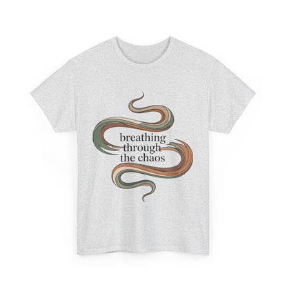 Breathing Through the Chaos Mindfulness Tee – Women's Yoga Calmness T-Shirt