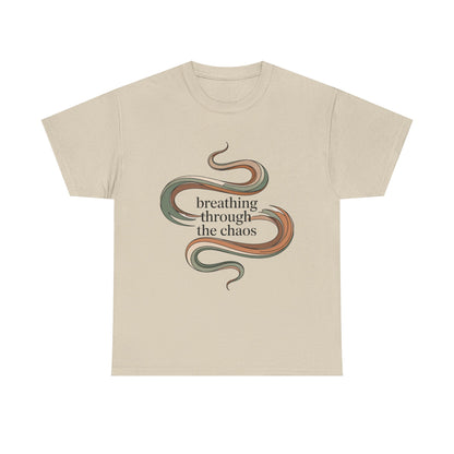 Breathing Through the Chaos Mindfulness Tee – Women's Yoga Calmness T-Shirt