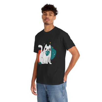 Leaf It to Me Funny Plant & Cat Tee – Unisex Green Thumb Cat Lover Shirt