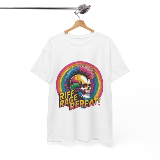Riff, Rage, Repeat Unisex Guitar T-Shirt – Rock Musician Graphic Tee