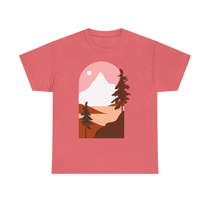 Misty Pines & Chill Vibes Nature Lover T-Shirt – Unisex Eco-Friendly Forest Tee