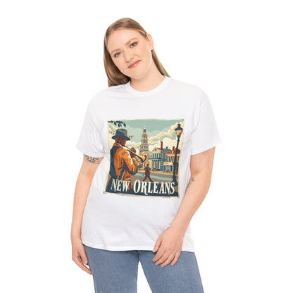 New Orleans Beat Unisex Travel T-Shirt – City Music Vibes Graphic Tee