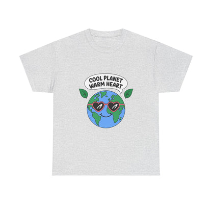 Cool Planet, Warm Heart Climate-Friendly T-Shirt – Unisex Save the Planet Tee