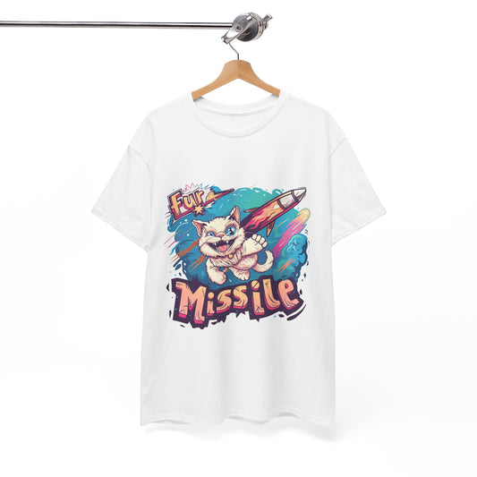 Fur Missile Unisex Cat Owner Tee – Funny Cat Zoomies Graphic T-Shirt