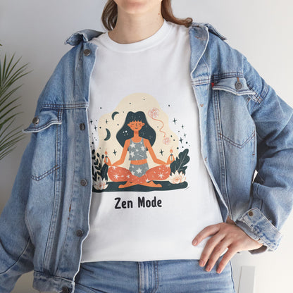 Zen Mode Yoga & Mindfulness Graphic Tee – Women's Peace of Mind T-Shirt