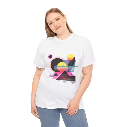 Laser Grid 80s Synthwave Tee – Unisex Retro Future Graphic T-Shirt