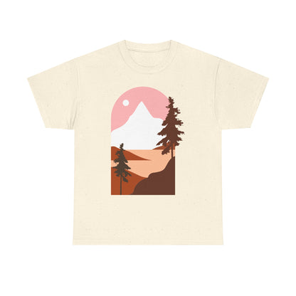 Misty Pines & Chill Vibes Nature Lover T-Shirt – Unisex Eco-Friendly Forest Tee