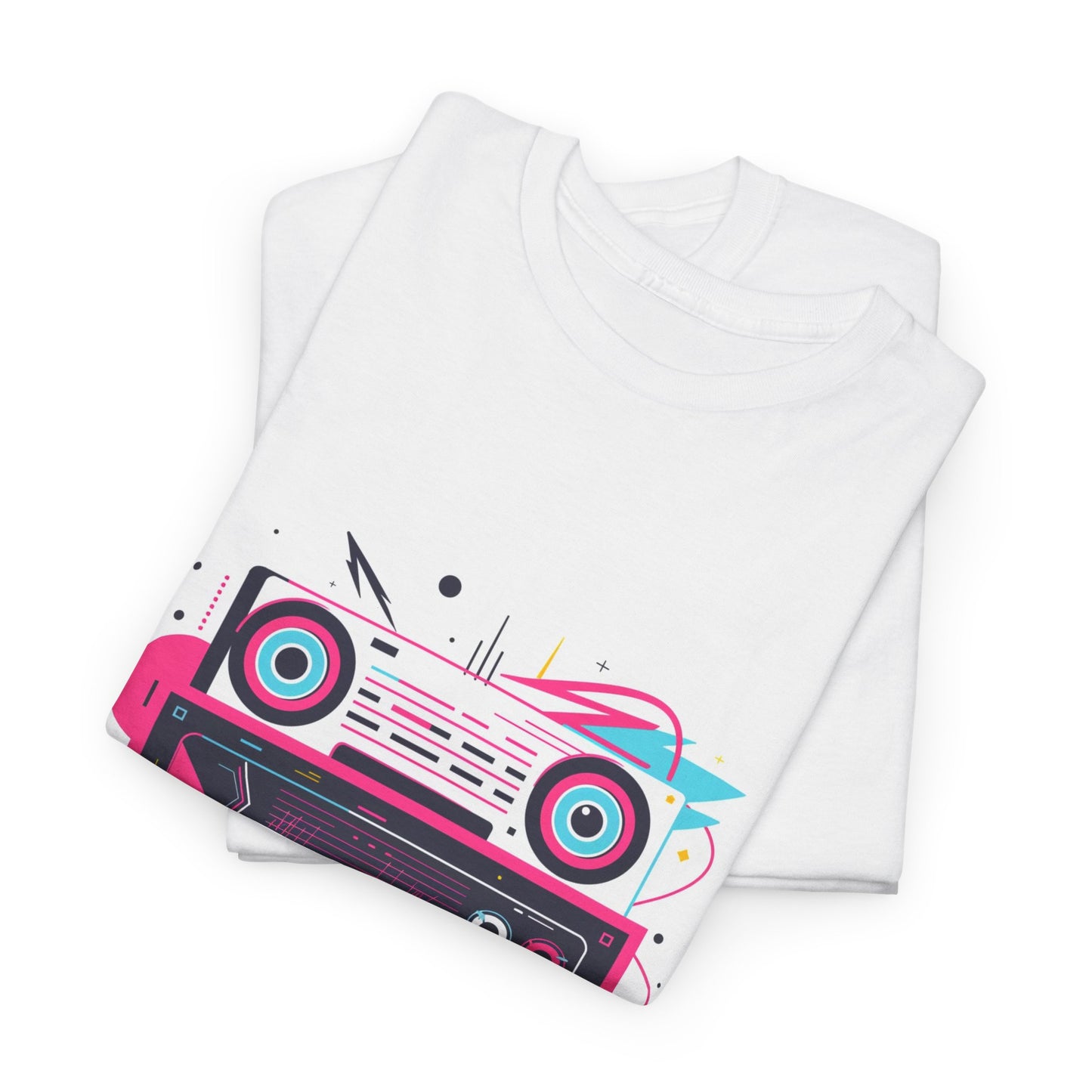 Boom Box 80s Music Lover Tee – Unisex Retro Cassette Player T-Shirt