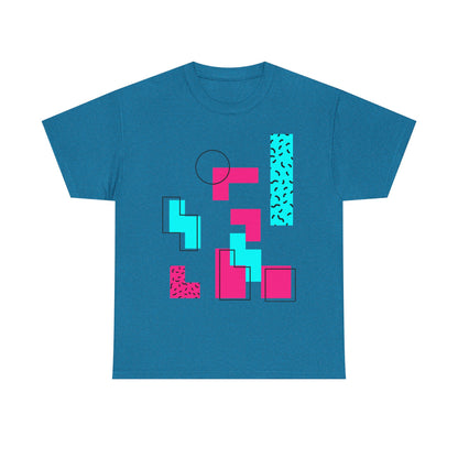 Bricks Falling Unisex 80s Gamer Tee – Retro Block Puzzle Graphic T-Shirt