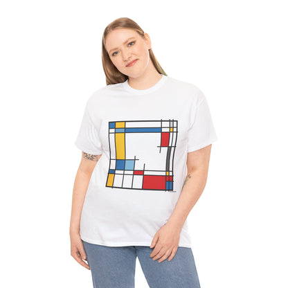 Color Blocked Modern Art T-Shirt – Unisex Mondrian-Inspired Color Block Tee