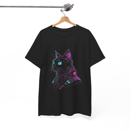 Tech Cat Cyberpet Futuristic Neon Tee – Cyberpunk Graphic T-Shirt (Unisex)