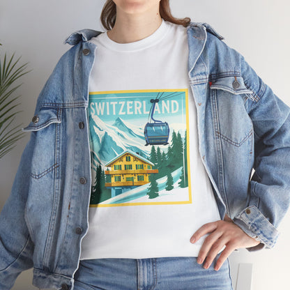 Swiss Air Travel-Inspired T-Shirt – Unisex Switzerland City Adventure Tee