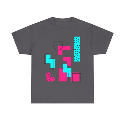 Bricks Falling Unisex 80s Gamer Tee – Retro Block Puzzle Graphic T-Shirt