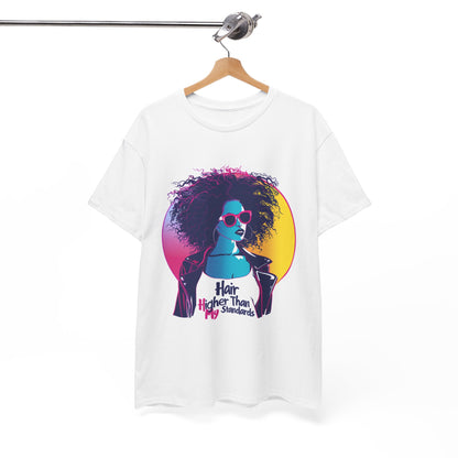 Hair Higher Than My Standards Rock T-Shirt – Unisex 80s Guitar Vibes Tee
