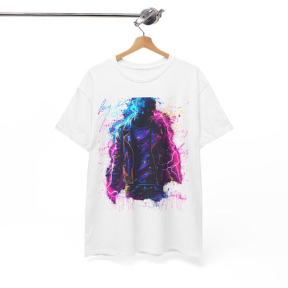 Leather, Lyrics & Lightning Unisex Rock T-Shirt – Guitar Lover Graphic Tee