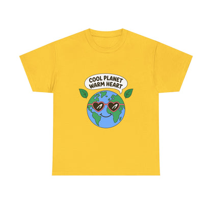 Cool Planet, Warm Heart Climate-Friendly T-Shirt – Unisex Save the Planet Tee
