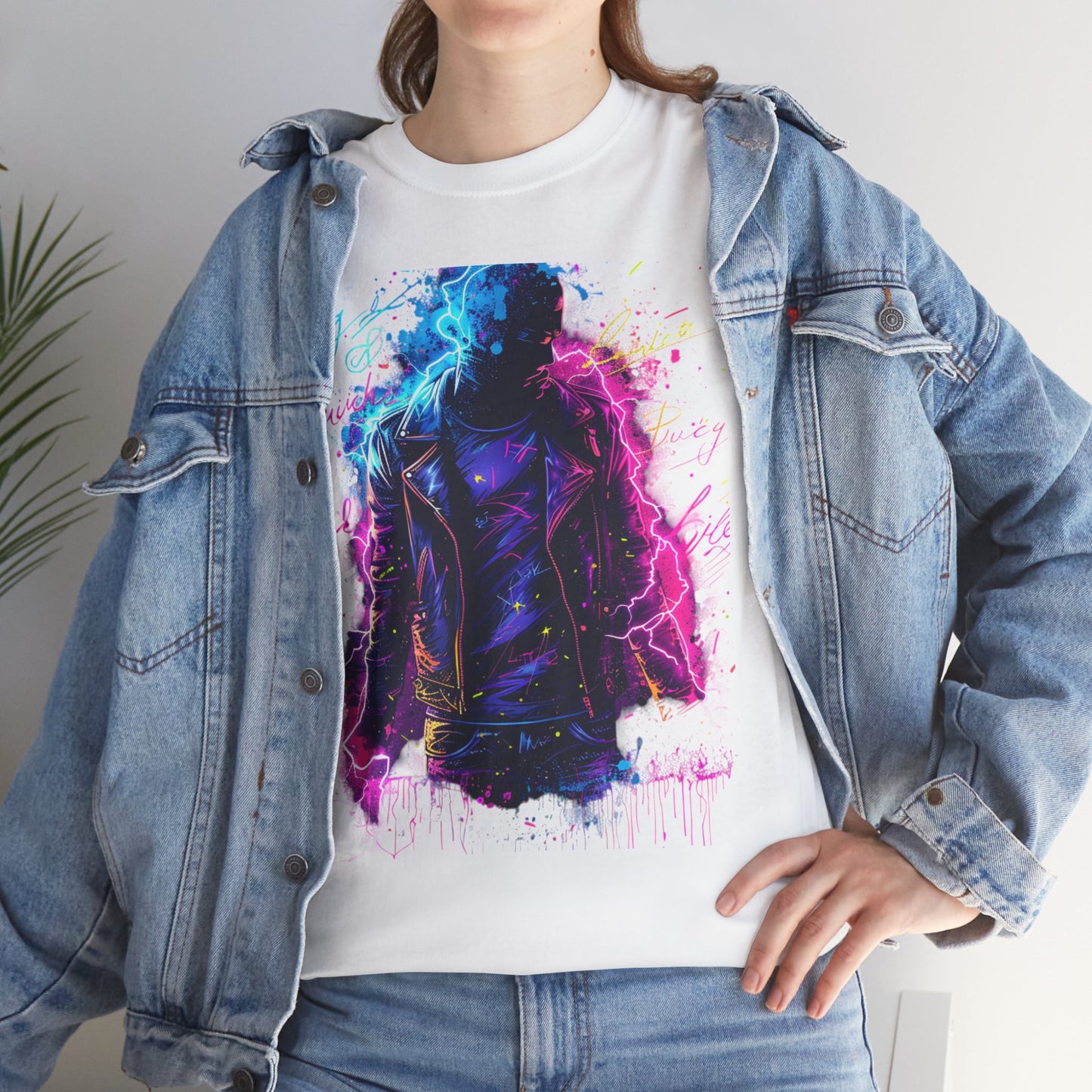 Leather, Lyrics & Lightning Unisex Rock T-Shirt – Guitar Lover Graphic Tee
