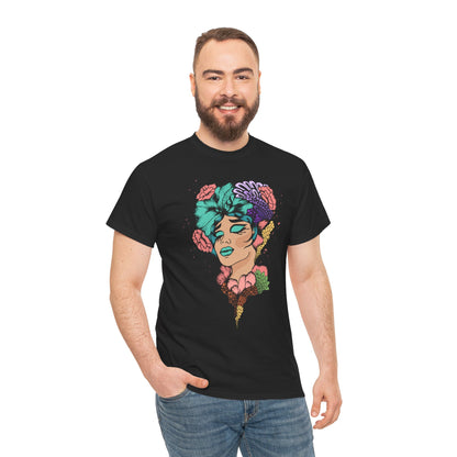 Floral Hair, Don’t Care Women's Summer Vacation Tee – Beach Lifestyle Graphic Shirt