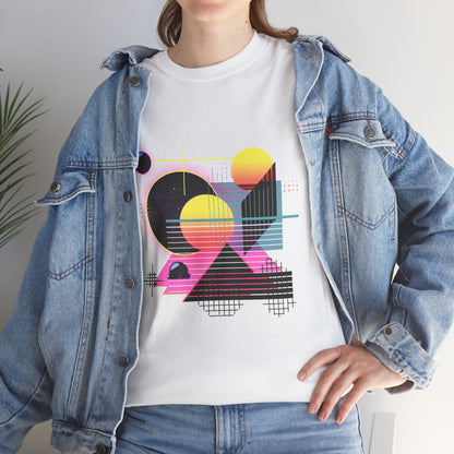 Laser Grid 80s Synthwave Tee – Unisex Retro Future Graphic T-Shirt