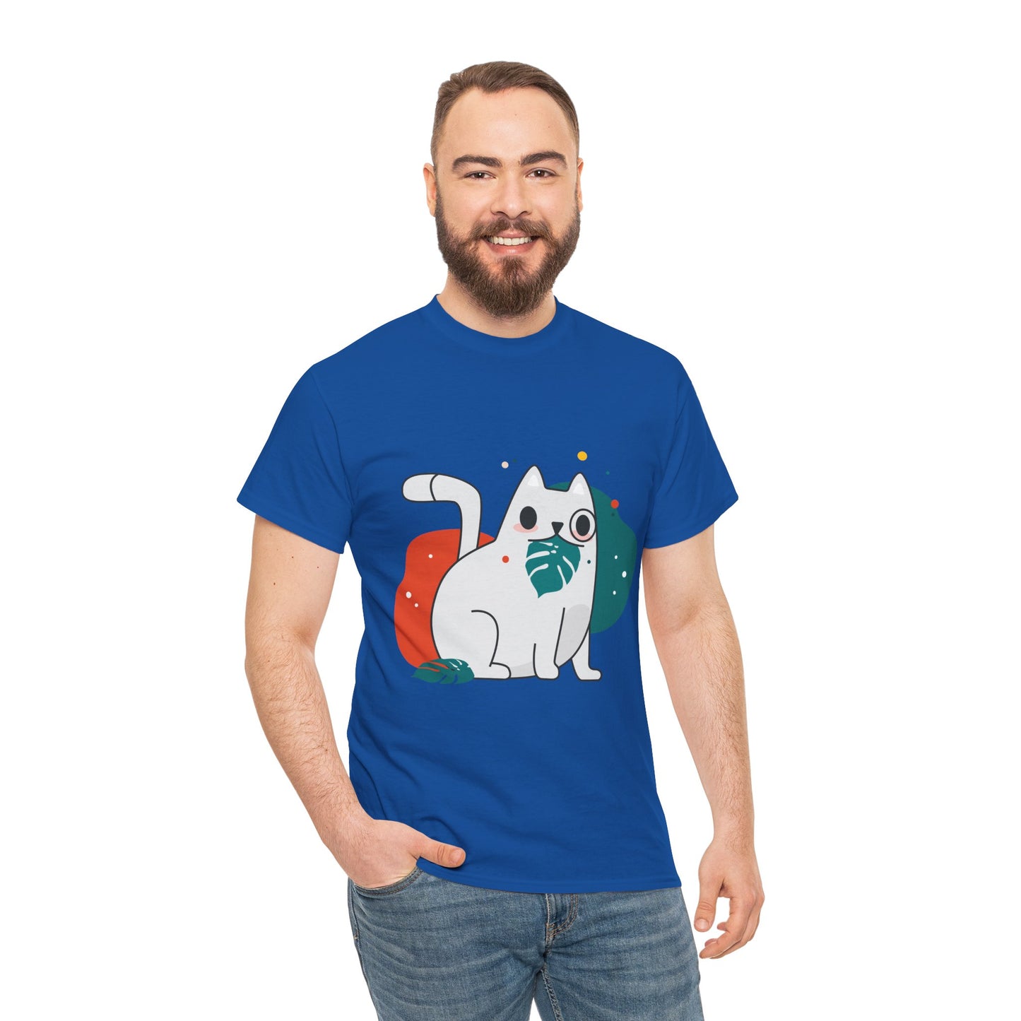 Leaf It to Me Funny Plant & Cat Tee – Unisex Green Thumb Cat Lover Shirt