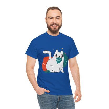 Leaf It to Me Funny Plant & Cat Tee – Unisex Green Thumb Cat Lover Shirt