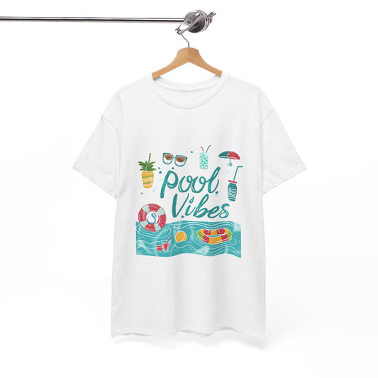 Pool Vibes Women's Summer Vacation Tee – Relaxed Beach & Poolside Shirt