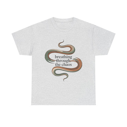 Breathing Through the Chaos Mindfulness Tee – Women's Yoga Calmness T-Shirt
