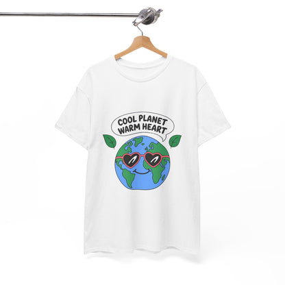 Cool Planet, Warm Heart Climate-Friendly T-Shirt – Unisex Save the Planet Tee