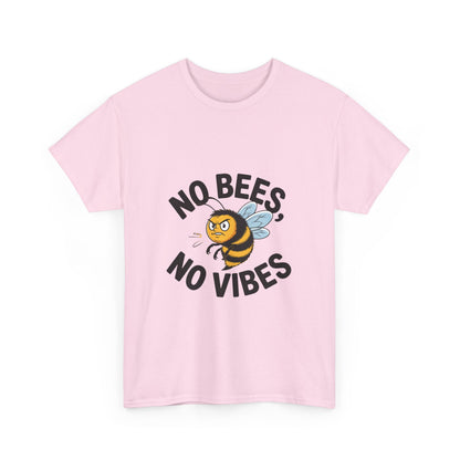 No Bees, No Vibes Unisex Environmental T-Shirt – Save the Bees Climate Tee