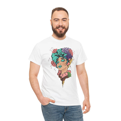 Floral Hair, Don’t Care Women's Summer Vacation Tee – Beach Lifestyle Graphic Shirt