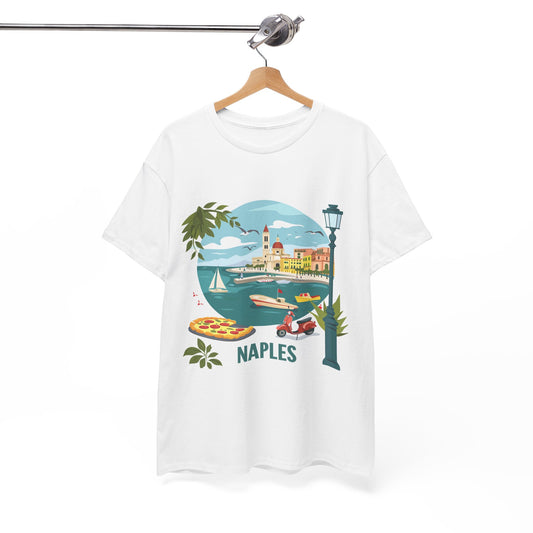 Naples Slice Unisex Pizza & Travel Tee – Italy City Vacation Shirt
