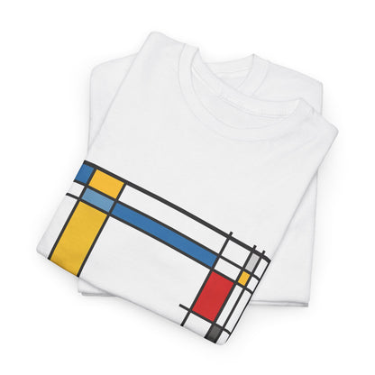 Color Blocked Modern Art T-Shirt – Unisex Mondrian-Inspired Color Block Tee