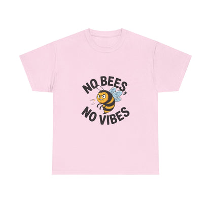 No Bees, No Vibes Unisex Environmental T-Shirt – Save the Bees Climate Tee