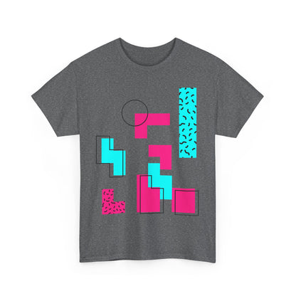 Bricks Falling Unisex 80s Gamer Tee – Retro Block Puzzle Graphic T-Shirt