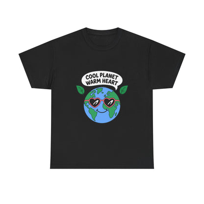 Cool Planet, Warm Heart Climate-Friendly T-Shirt – Unisex Save the Planet Tee