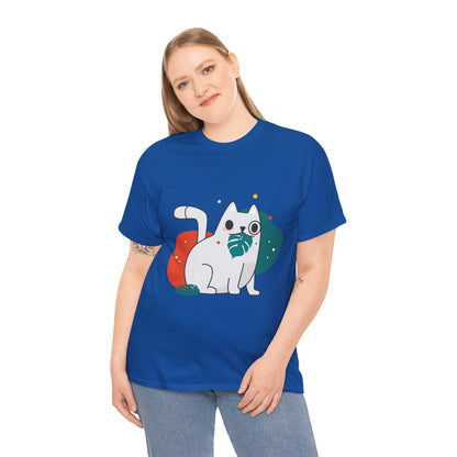 Leaf It to Me Funny Plant & Cat Tee – Unisex Green Thumb Cat Lover Shirt