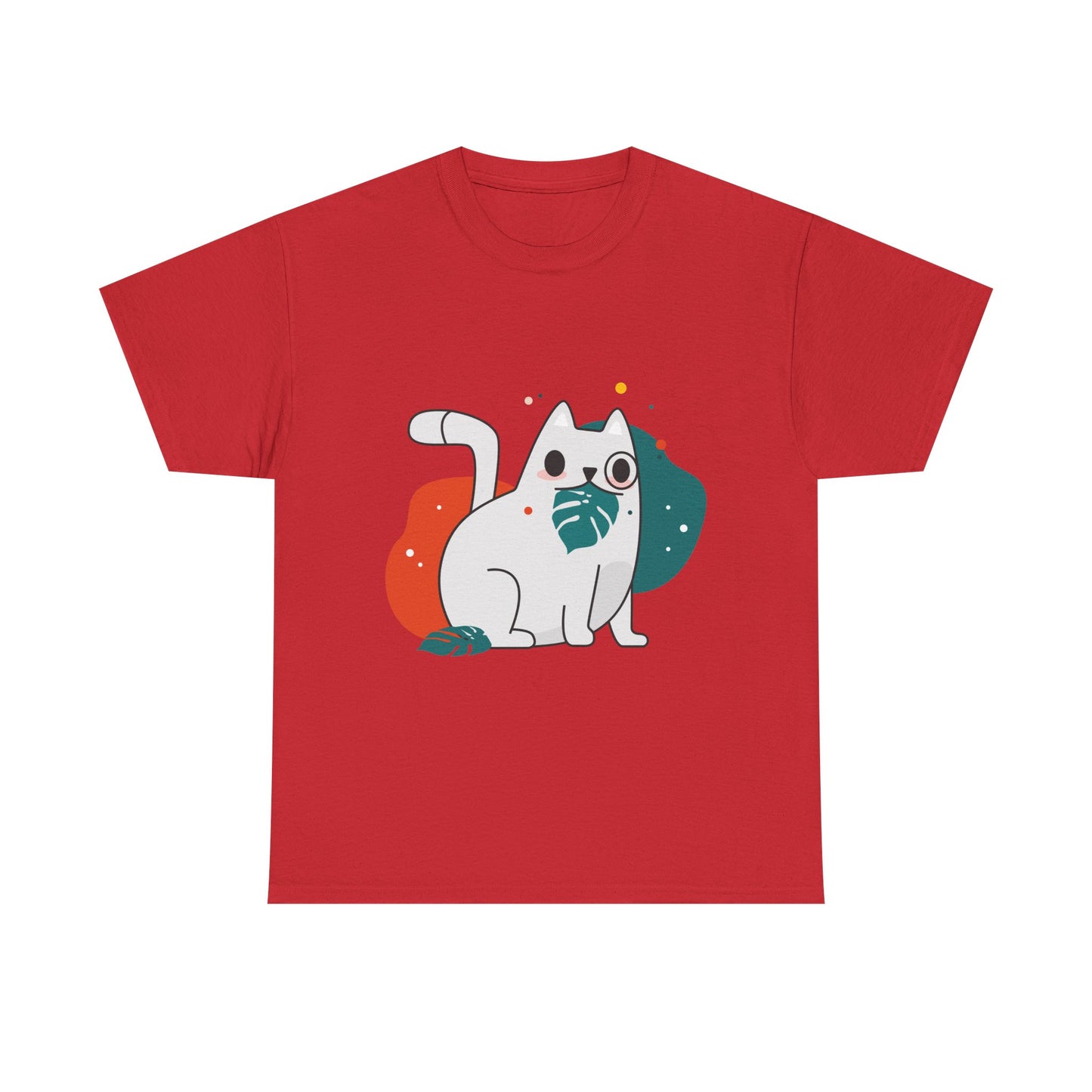 Leaf It to Me Funny Plant & Cat Tee – Unisex Green Thumb Cat Lover Shirt