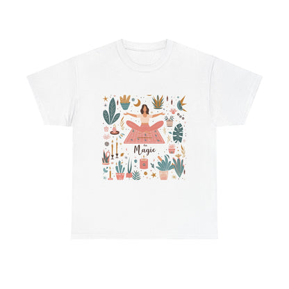 Mat Magic Yoga & Mindfulness Graphic T-Shirt – Women's Holistic Wellness Tee