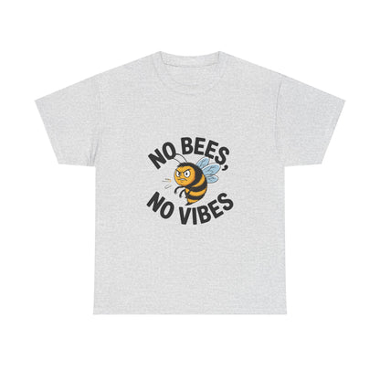 No Bees, No Vibes Unisex Environmental T-Shirt – Save the Bees Climate Tee