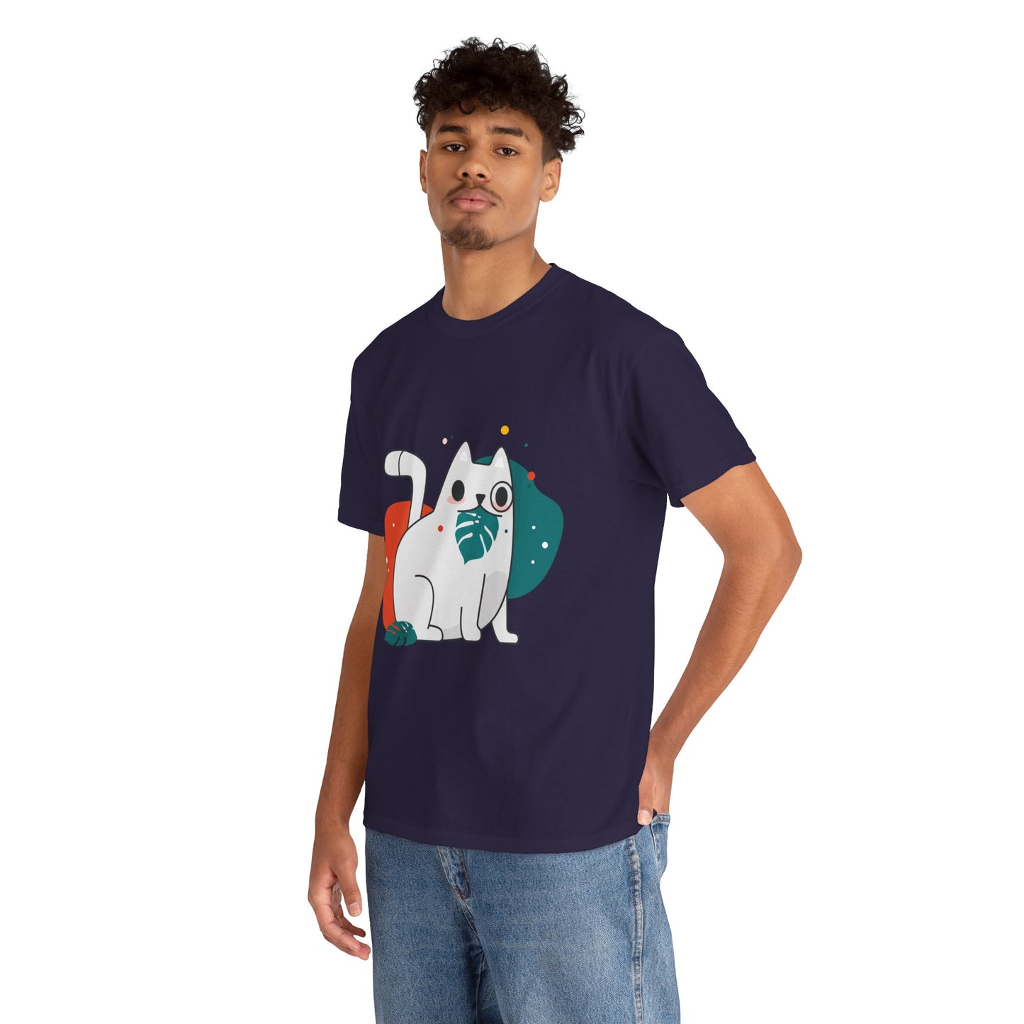 Leaf It to Me Funny Plant & Cat Tee – Unisex Green Thumb Cat Lover Shirt