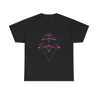 Dystopian Drone Squad Futuristic Cyberpunk Tee – Neon Graphic T-Shirt (Unisex)