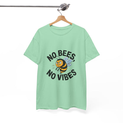 No Bees, No Vibes Unisex Environmental T-Shirt – Save the Bees Climate Tee