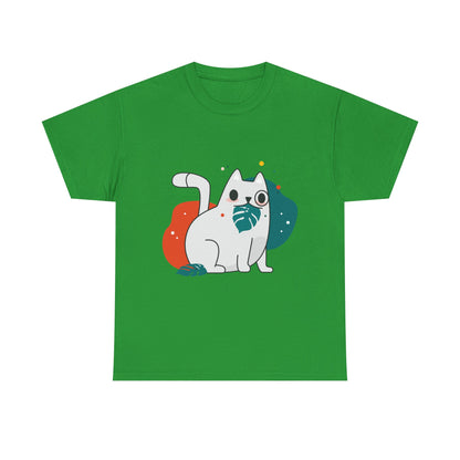 Leaf It to Me Funny Plant & Cat Tee – Unisex Green Thumb Cat Lover Shirt